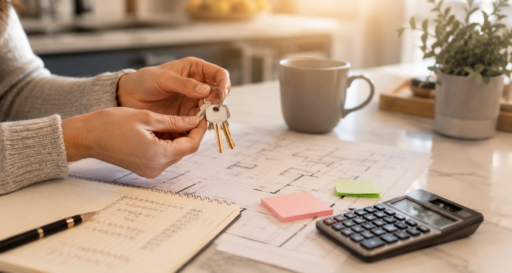 Home buyers signing escrow and closing documents with a Realtor and escrow officer during the final steps of purchasing a home in California.