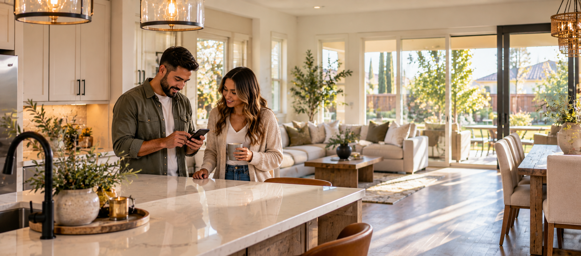 Home buyer reviewing monthly housing costs while searching for a home in the Central Valley